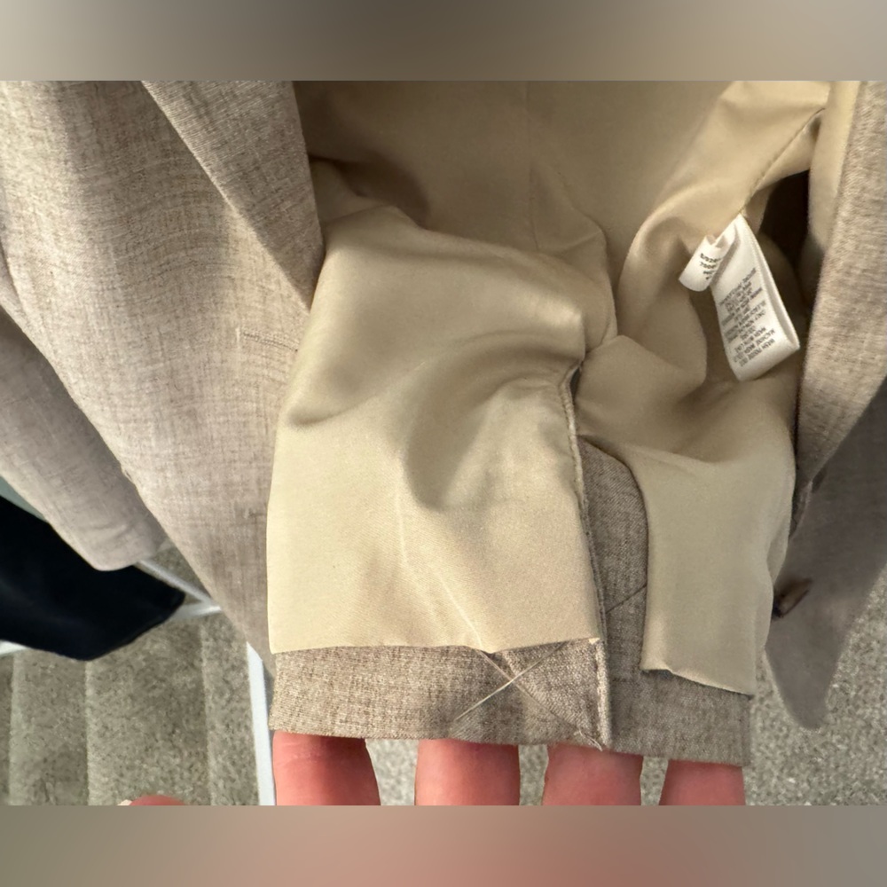 Banana Republic Blazer Light Khaki 0 0P Petite Women’s Washable - Picture 13 of 13